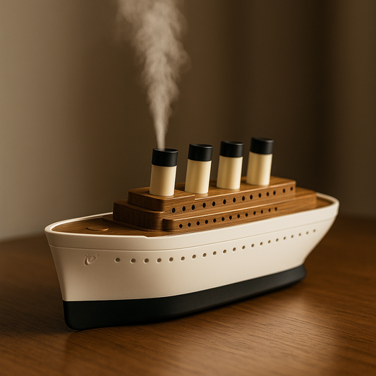TitanMist™ Aromatherapy Ship Humidifier – LED White Deck Edition